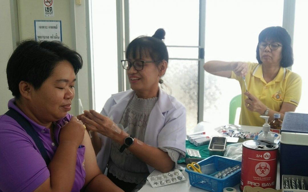 การรับวัคซีนป้องกันไข้หวัดใหญ่ ปี 2562